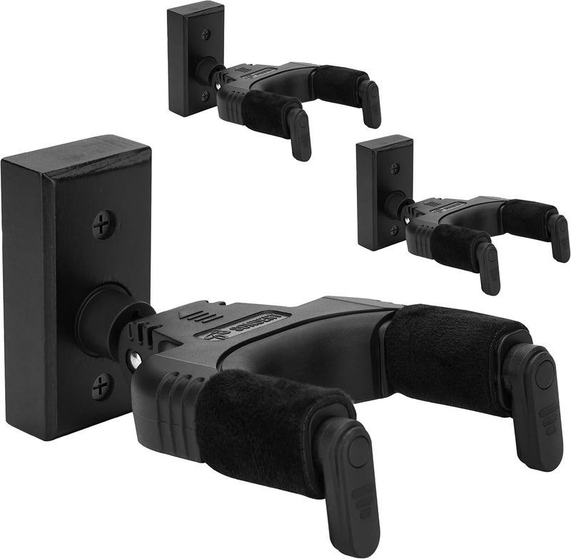 Sondery Guitar Wall Mount Hanger, Auto Lock and Adjustable Hook Holder for Acoustic and Electric Guitar, Ukulele, Bass, Banjo and Mandolin, Safely Cradles Nitro-Finished and High-End Guitars - Image 1